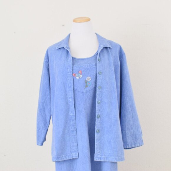 Vintage 90s 2 pc Dress + Jacket Set size S - Picture 2 of 10